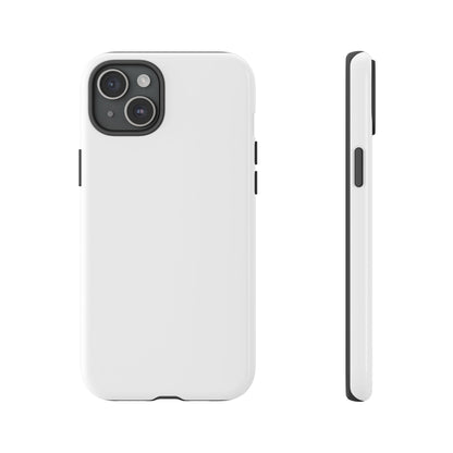 White Tough Cell Phone Case Matte or Glossy Protective Case iPhone Samsung