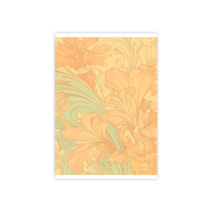 Coral Flourish Sticky Notes Floral Post It Notes (7 Sizes)