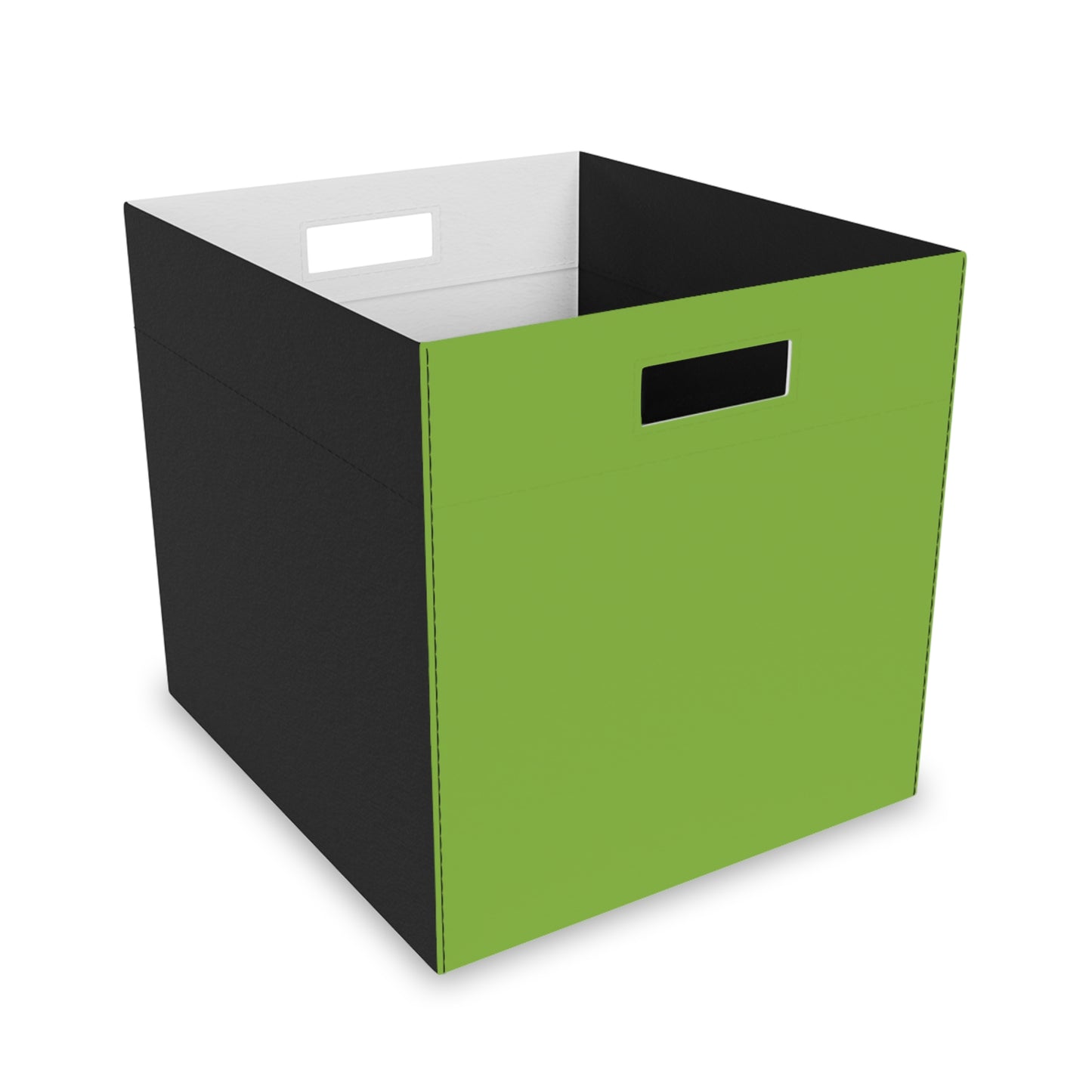 Muted Lime Felt Storage Box Foldable Organizer Bin Home Storage Basket