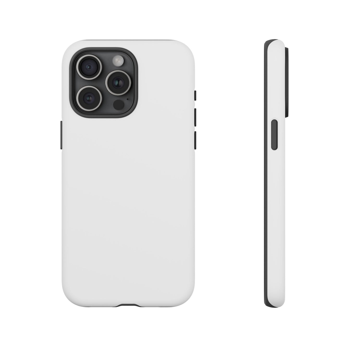 White Tough Cell Phone Case Matte or Glossy Protective Case iPhone Samsung
