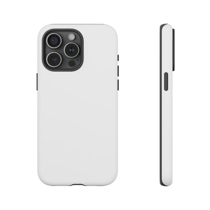 White Tough Cell Phone Case Matte or Glossy Protective Case iPhone Samsung