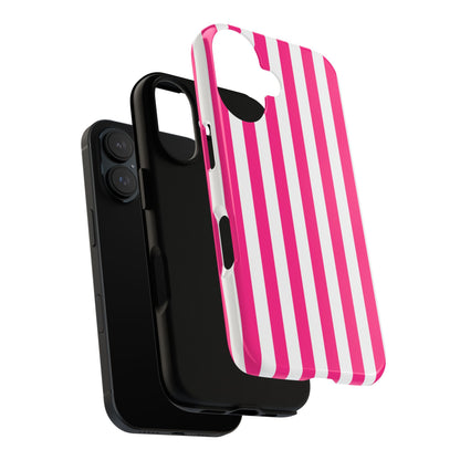Pink Stripe Tough Phone Case for iphone or Samsung