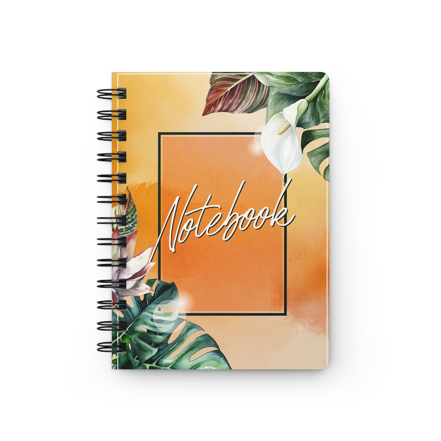 Sunset Botanical Spiral Tropical A5 Lined Journal