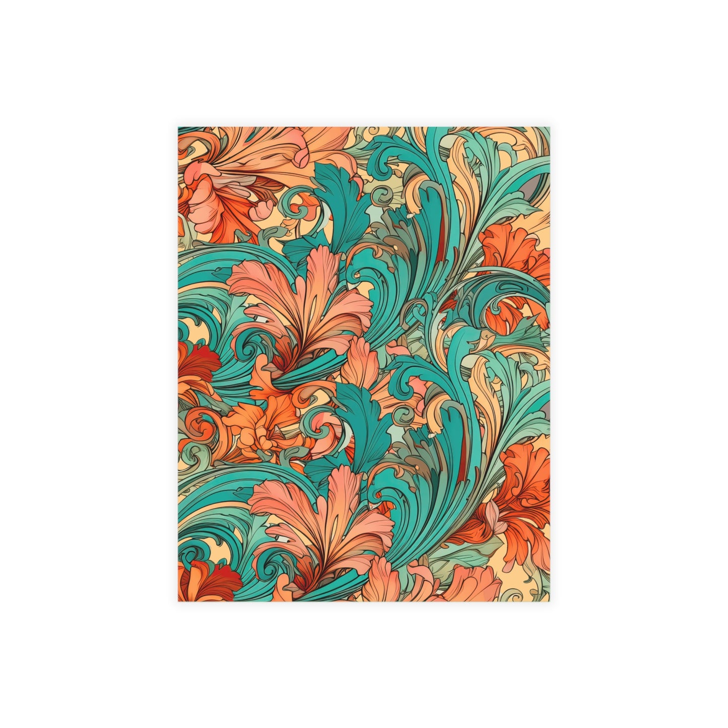 Coral Flourish Postcards Botanical Floral Postcard Set
