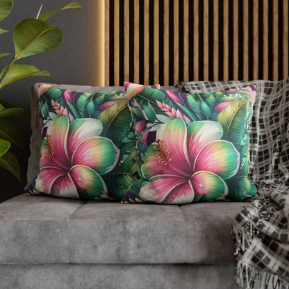 Paradise in Full Bloom Canvas Pillow Cover 20x20
