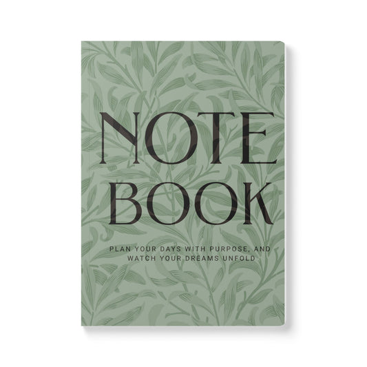 Sage Leaves A5 Lined Journal Minimal Botanical Notebook | Coordinated Collection
