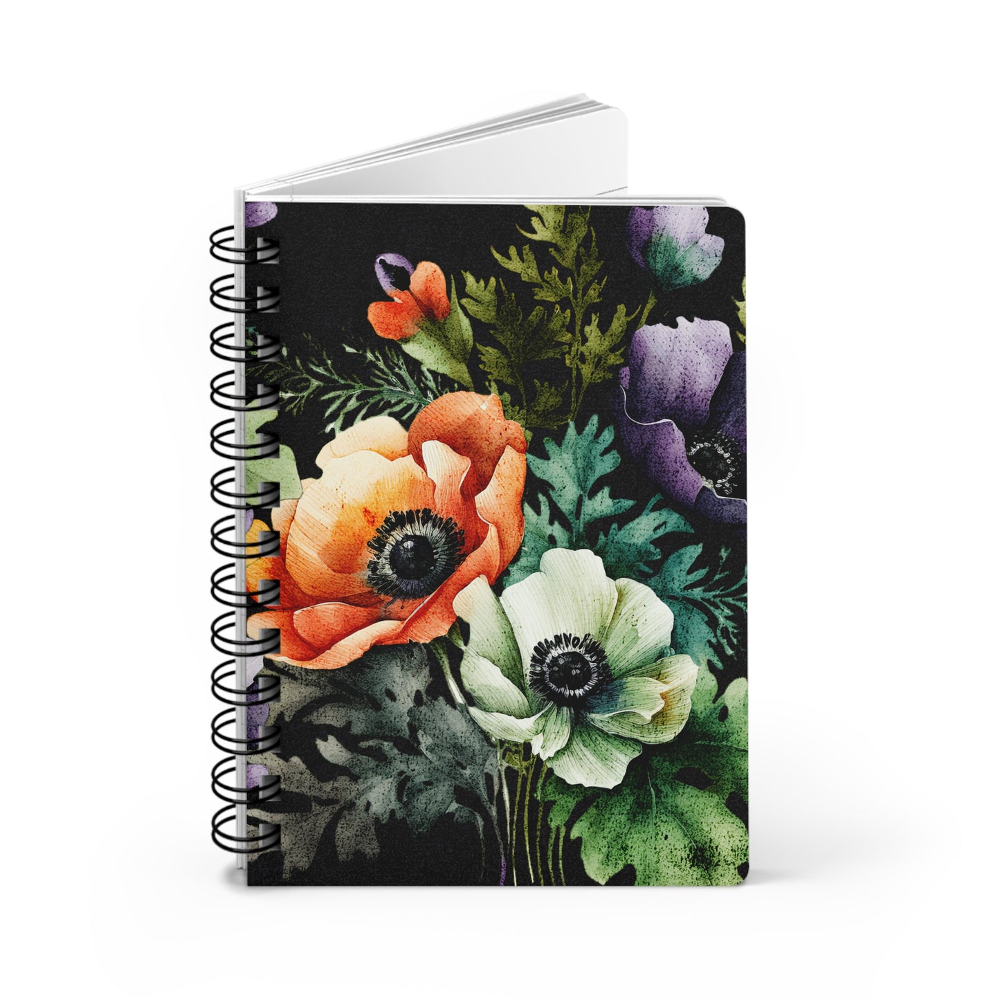 Decorated Floral Spiral Journal Botanical Notebook A5 Lined Journal