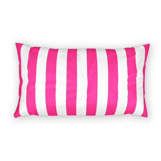 Pink Stripe Pillow Solid Cotton Sham
