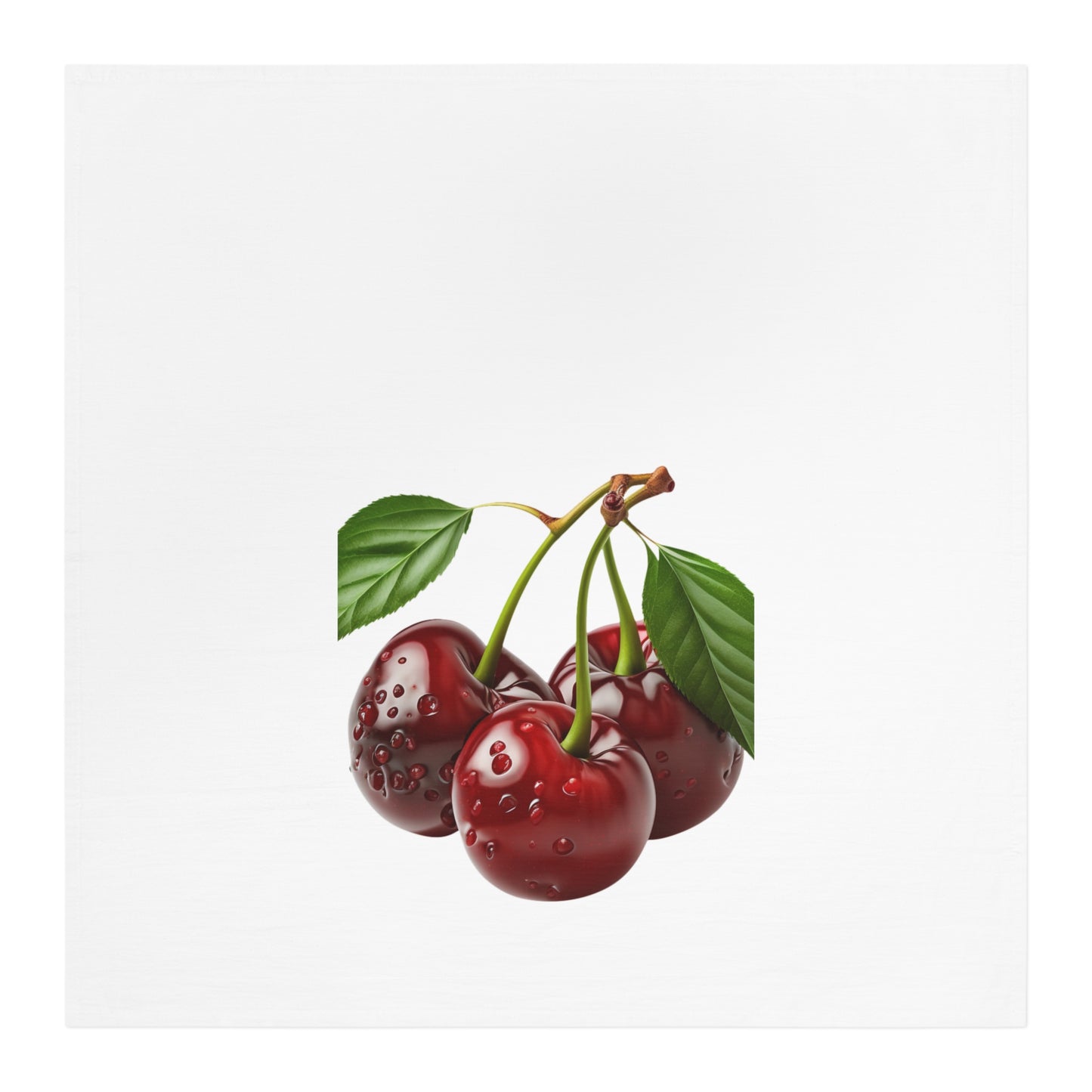 Cherry Kitchen Tea Towel Red Fruit Kitchen Decor Modern Aesthetic Cotton Dish Towel