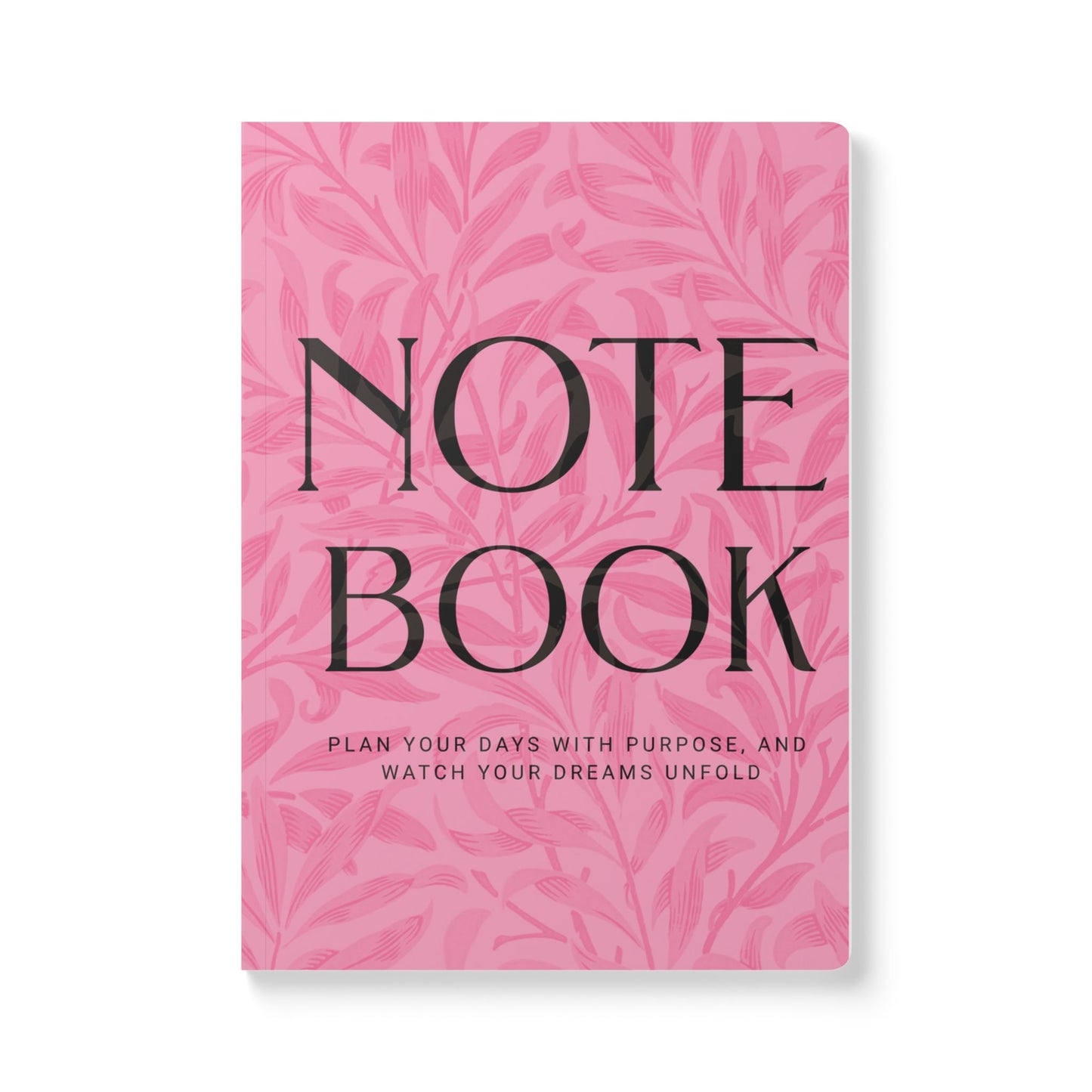 Light Pink Leaves A5 Lined Journal Minimal Botanical Notebook | Coordinated Collection
