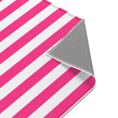 Pink Stripe Kitchen Rug 24 x 36 Pink and White Striped Accent Rug