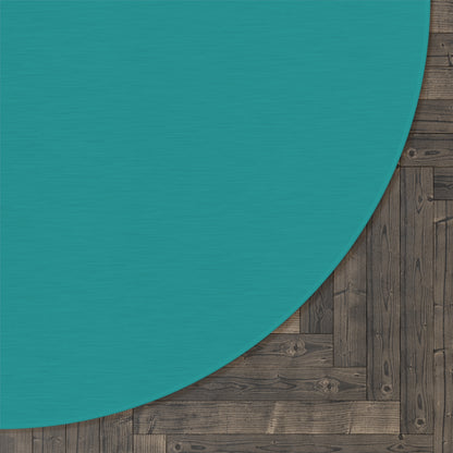 Deep Aqua Coordinated Round Rug 60 Inch Floor Rug Minimal Home Decor Living Room Rug