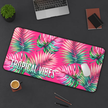 Tropical Vibes Desk Mat Tropical Leaves Desk Pad 12x18 12x22 16x32