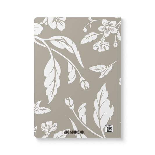 Warm Stone Floral A5 Lined Journal Coordinated Collection