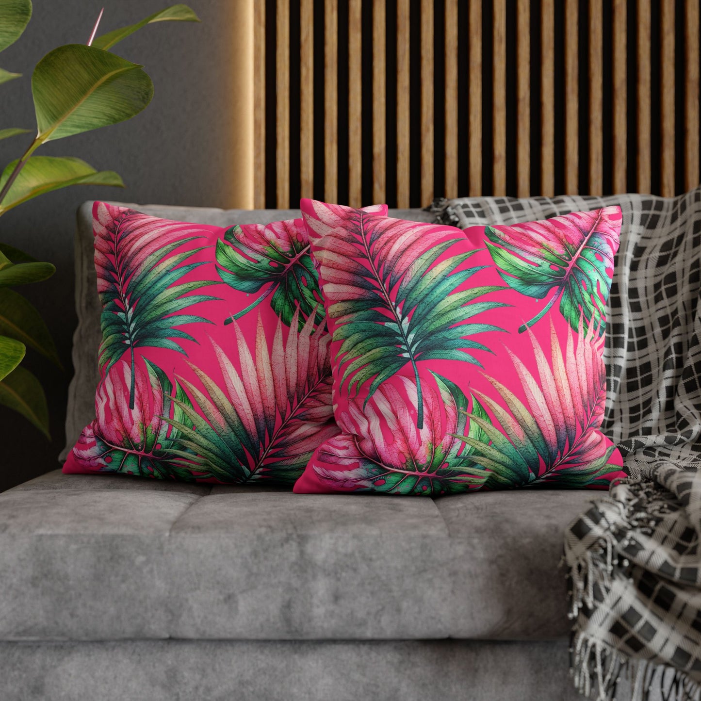 Tropical Vibes Canvas Pillow Cover 20x20