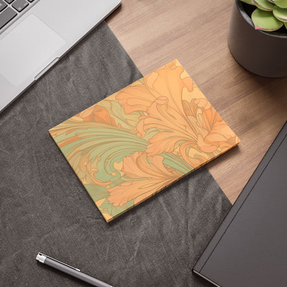 Coral Flourish Sticky Notes Floral Post It Notes (7 Sizes)