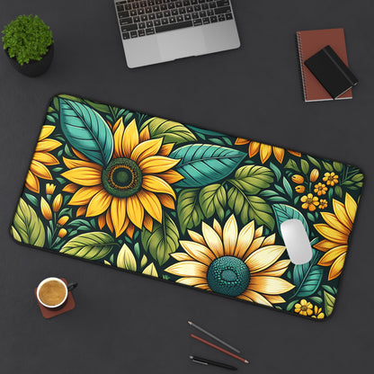 Sunflower Grove Desk Pad