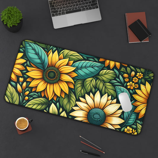 Sunflower Grove Desk Pad