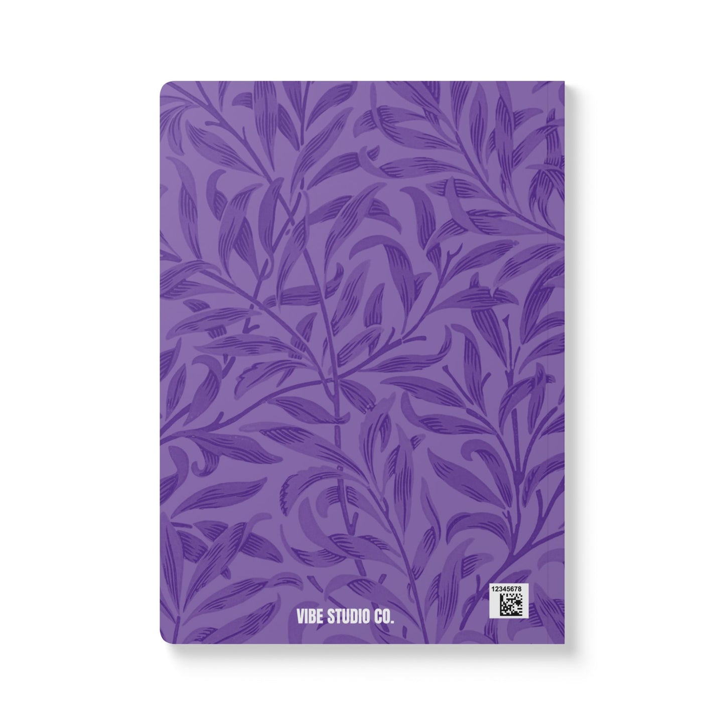 Purple Leaves A5 Lined Journal Minimal Botanical Notebook | Coordinated Collection