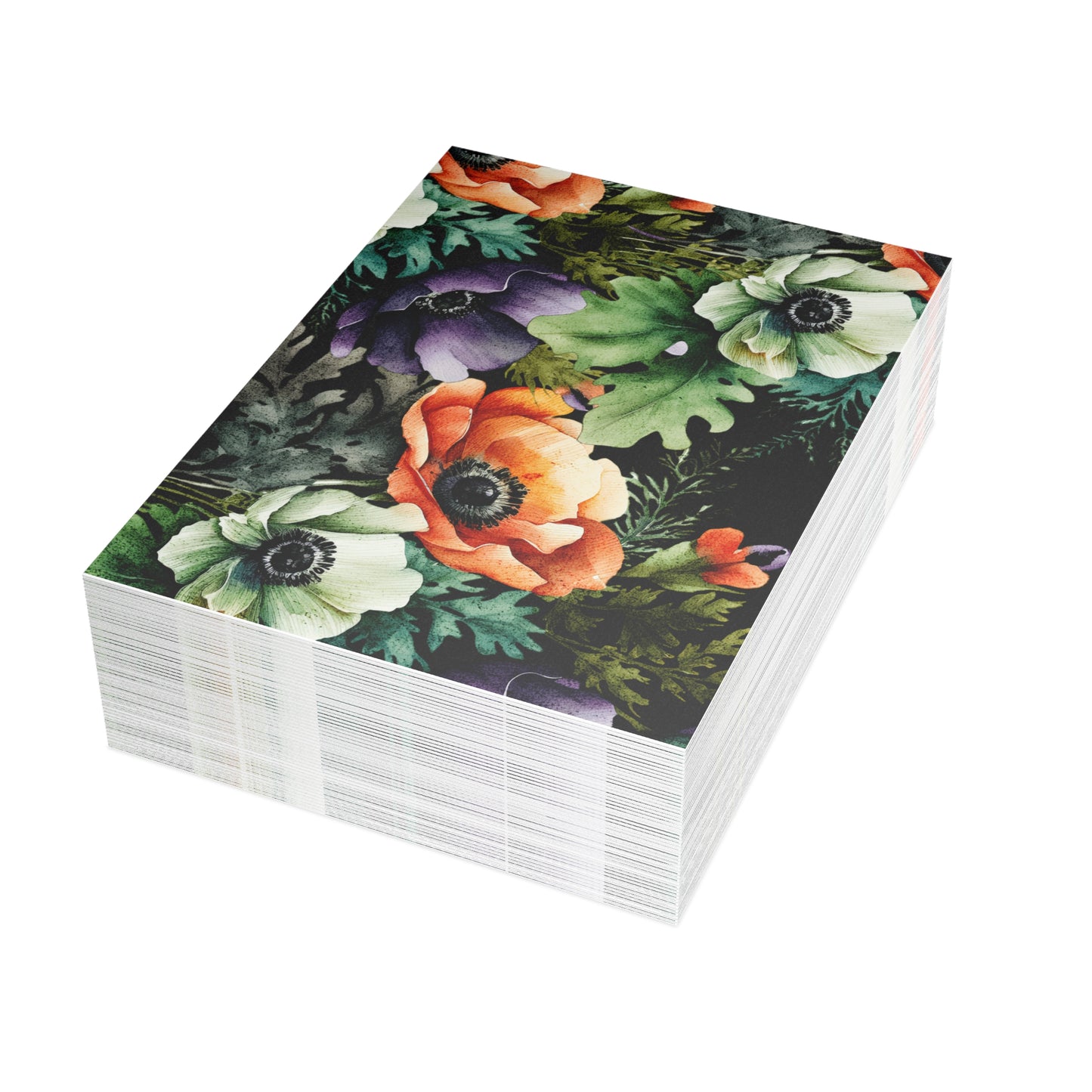 Decorated Floral Postcards Botanical Floral Postcard Set
