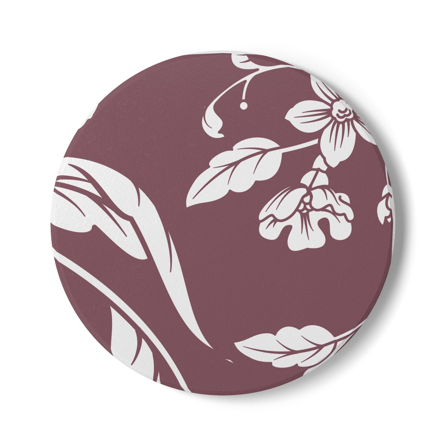 Mauve Floral Ceramic Coaster Coordinated Collection