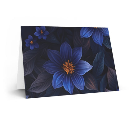 Blue Floral Heaven Note Cards Blue Floral Stationery Set