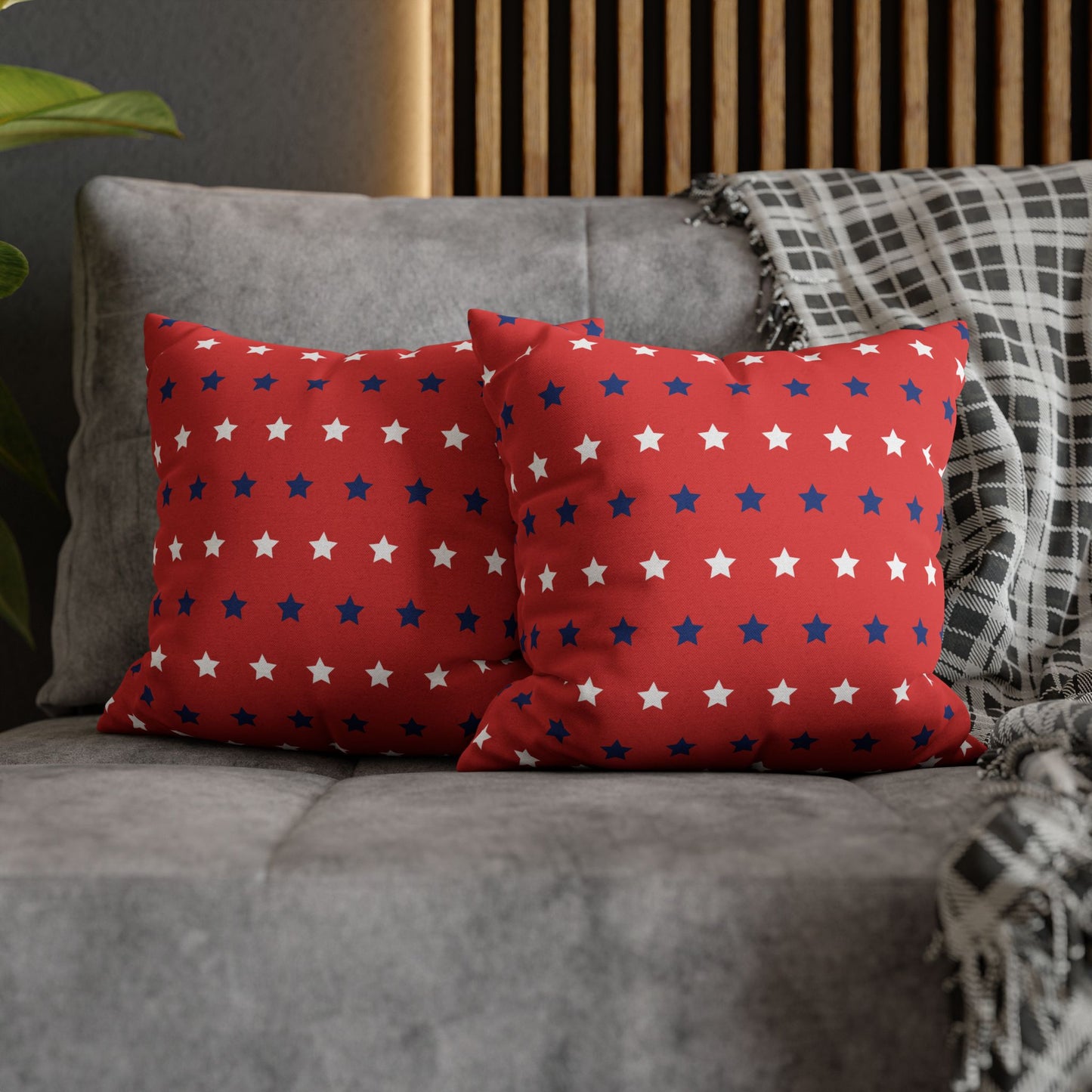 Red, White and Blue Stars Pillow Cover 14x14