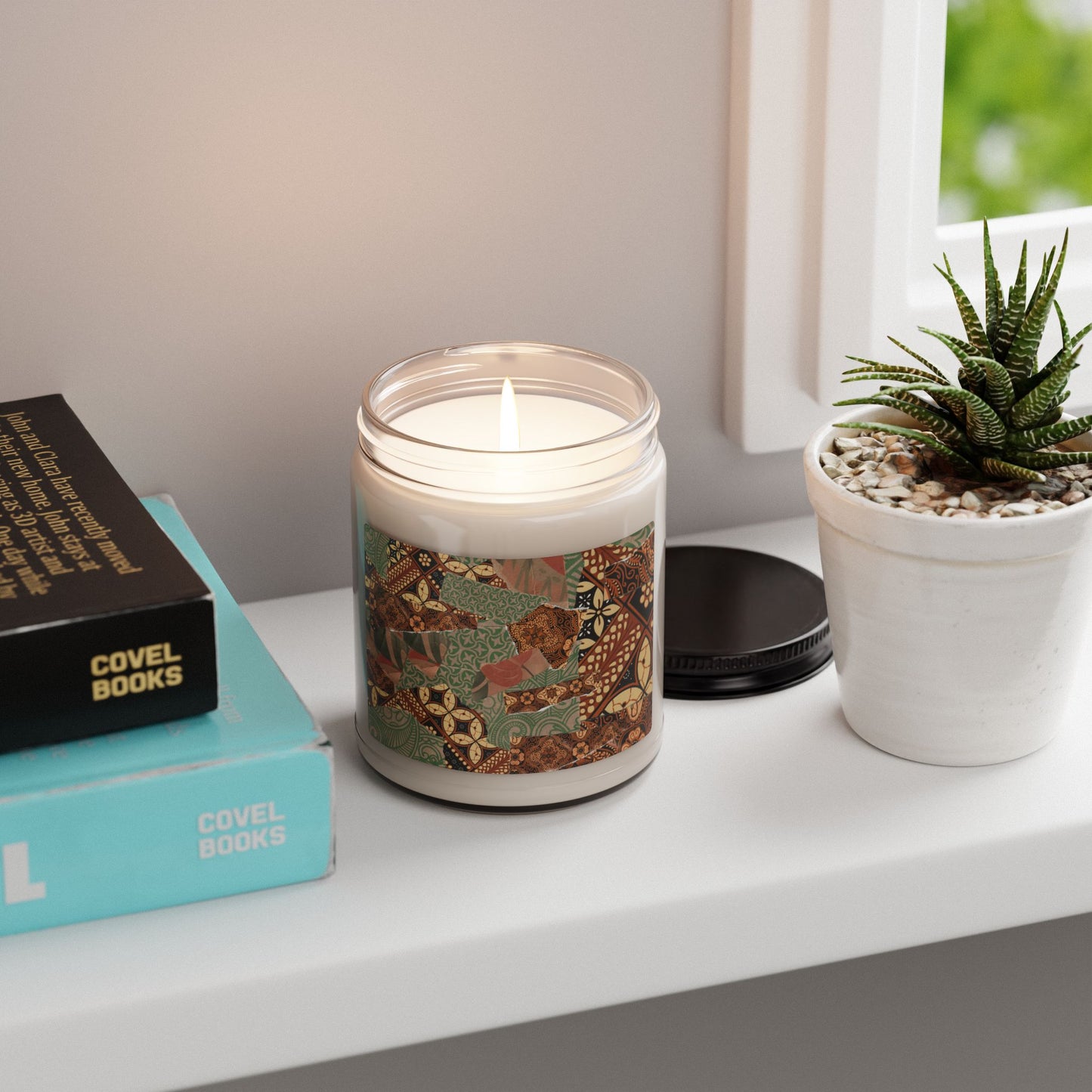 Mosaic Candle Batik Pattern 9oz Soy Candle