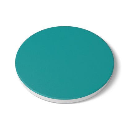 Deep Aqua Ceramic Coaster Round or Square | Coordinated Collection