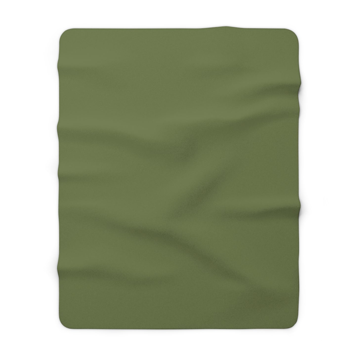 Olive Green Sherpa Fleece Blanket Cozy Plush Throw 3 Sizes Soft Warm Blanket