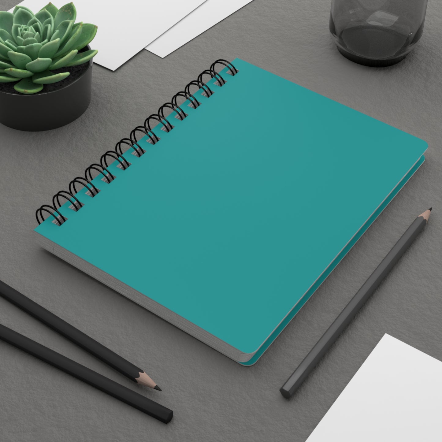 Deep Aqua Spiral Lined Notebook 150 Page Journal | Coordinated Collection