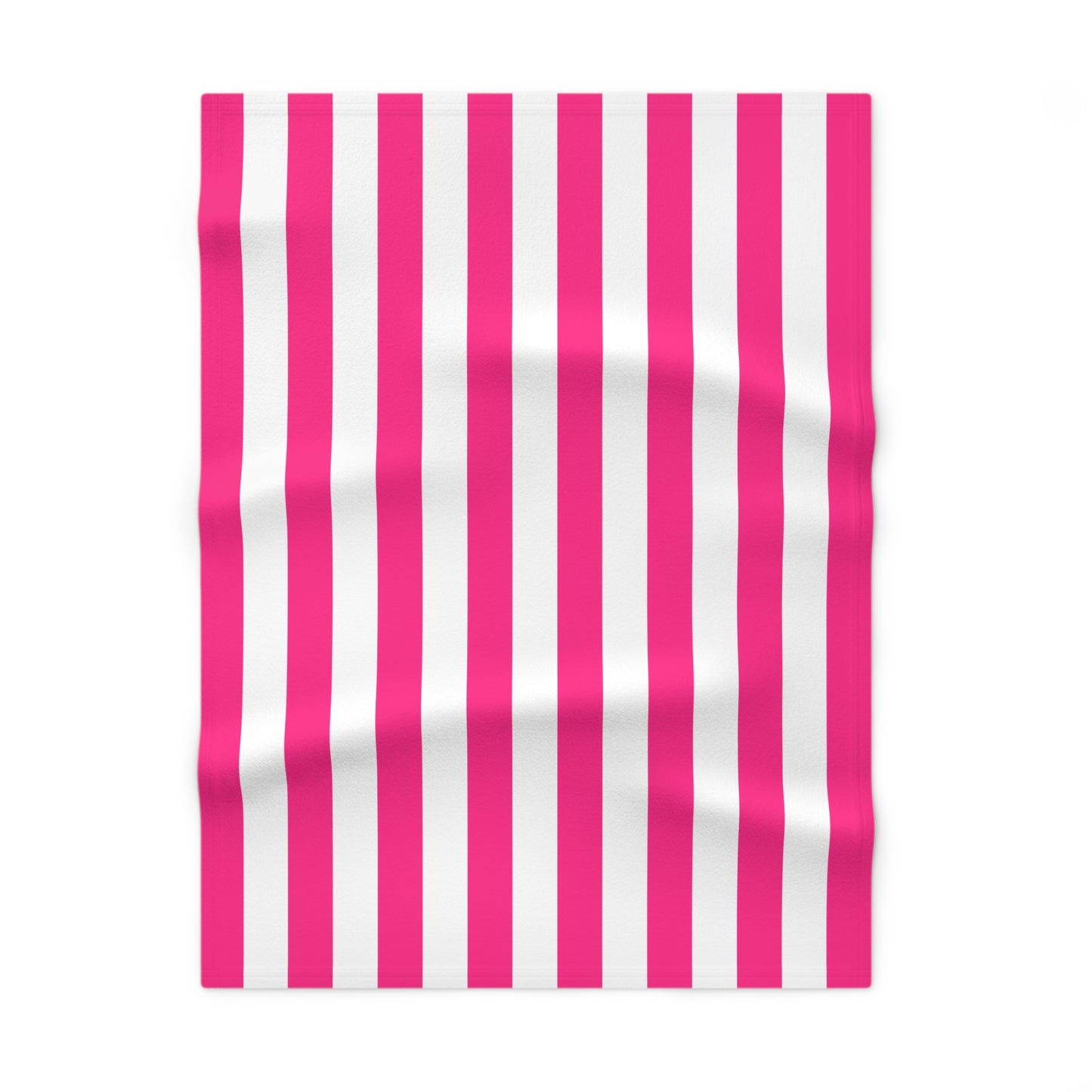 Pink Stripe Soft Fleece Baby Blanket Pink Nursery Blanket