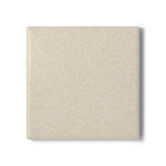 Latte Cream Leaves Coaster Square or Round Color Coordinated Collection