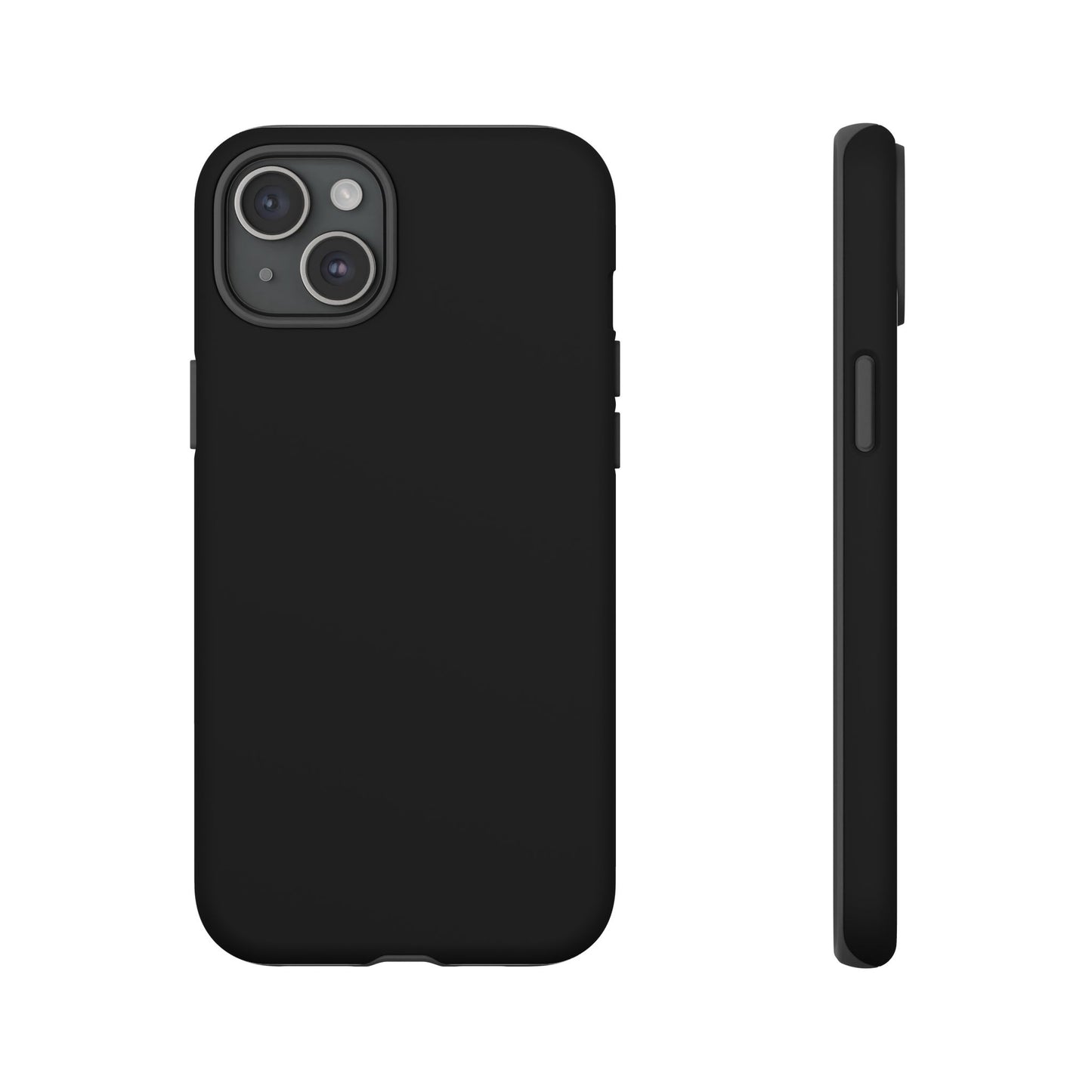 Black Tough Cell Phone Case Matte or Glossy Protective Case iPhone Samsung