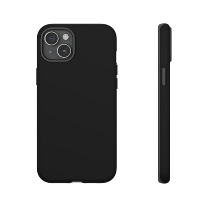 Black Tough Cell Phone Case Matte or Glossy Protective Case iPhone Samsung