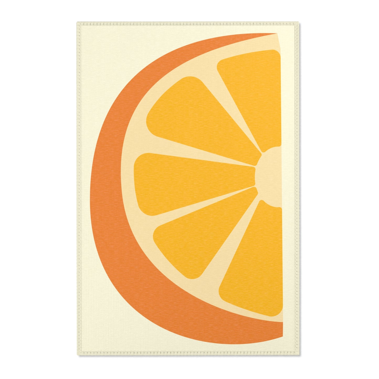 Orange Kitchen Rug 24 x 36 Citrus Fruit Accent Rug Bright Orange Kitchen Decor