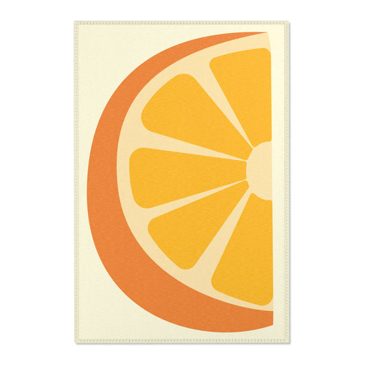 Orange Kitchen Rug 24 x 36 Citrus Fruit Accent Rug Bright Orange Kitchen Decor