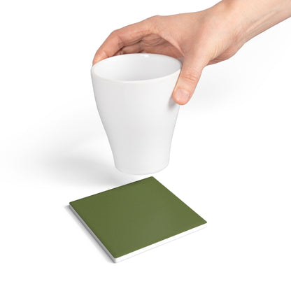 Olive Ceramic Coaster Round or Square | Coordinated Collection