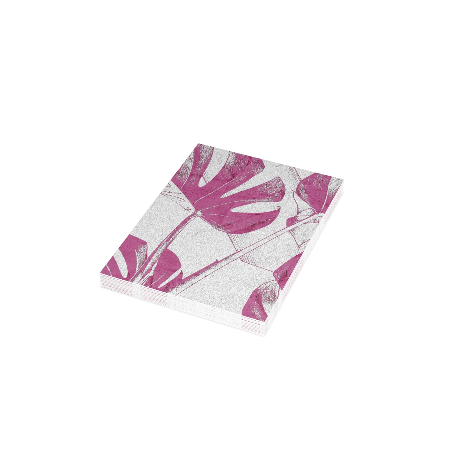 Monstera Leaf Lilac Wine Postcards