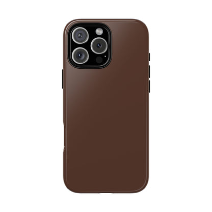 Chocolate Brown Tough Cell Phone Case Matte or Glossy Protective Case iPhone Samsung