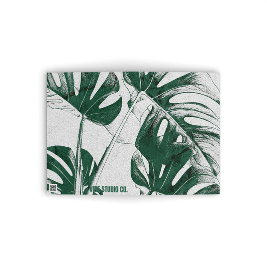 Monstera Leaf Green Note Card