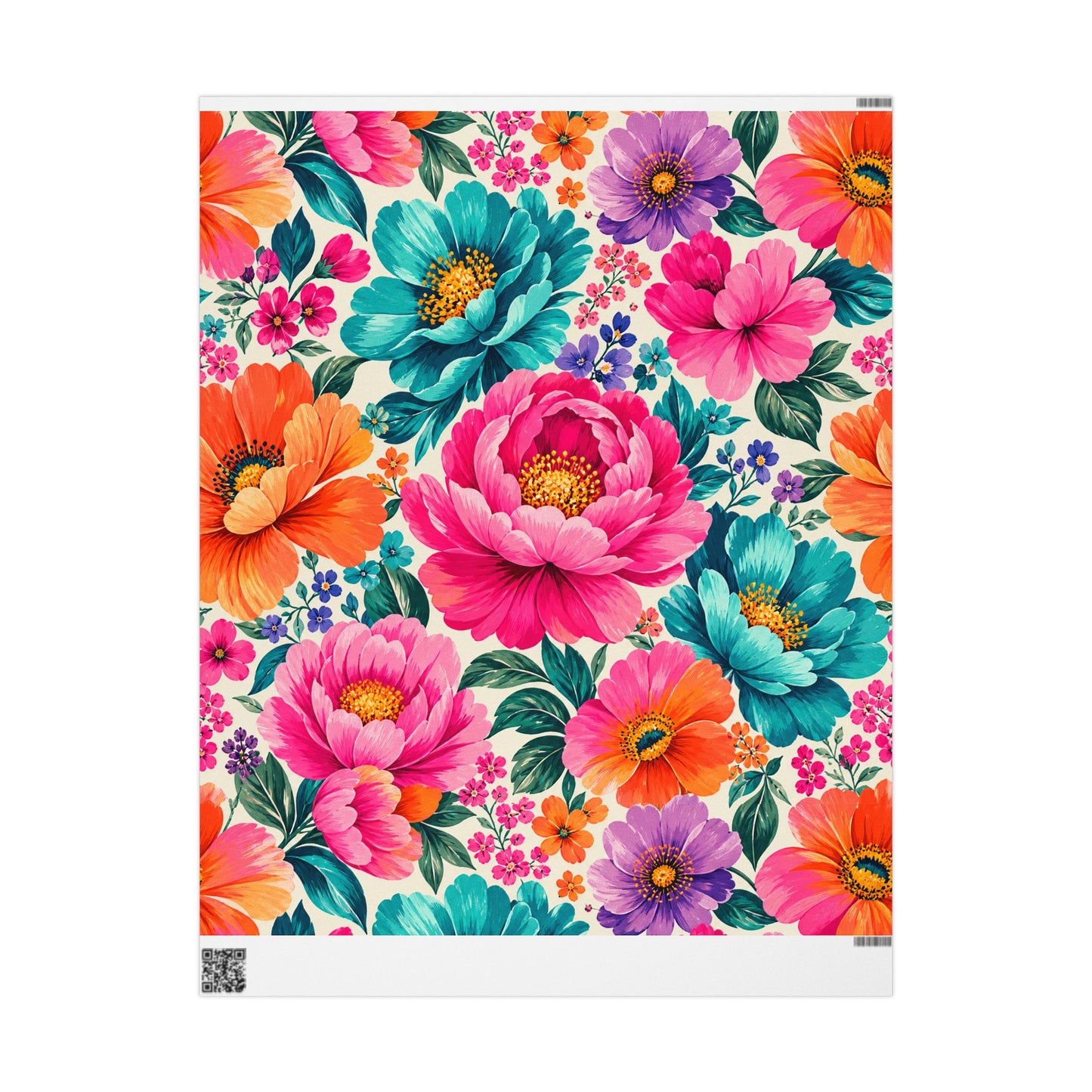 Dreamy Floral Wrapping Paper 3 Sizes Matte or Glossy Floral Gift Wrap