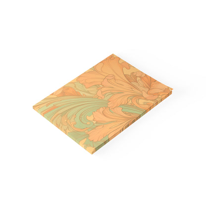 Coral Flourish Sticky Notes Floral Post It Notes (7 Sizes)