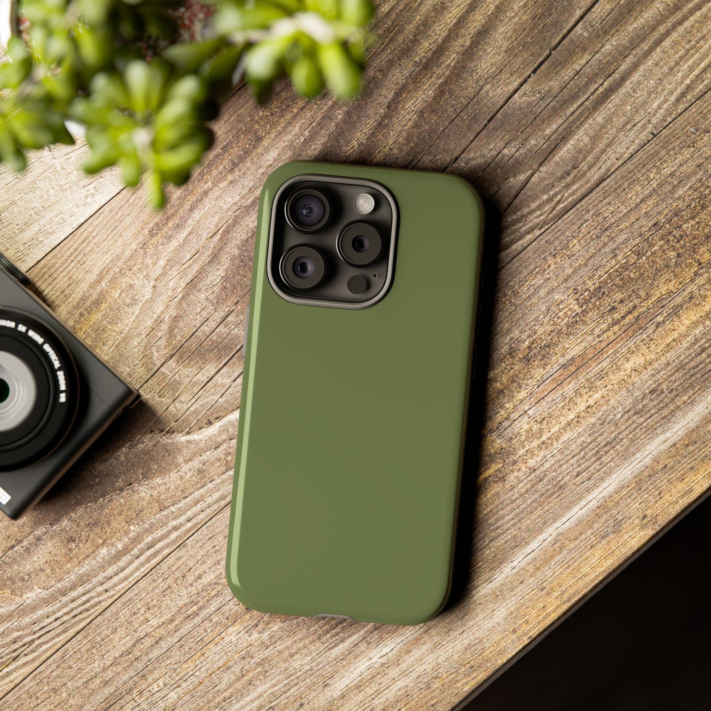 Olive Tough Cell Phone Case Matte or Glossy Protective Case iPhone Samsung
