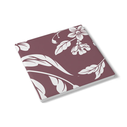 Mauve Floral Ceramic Coaster Coordinated Collection