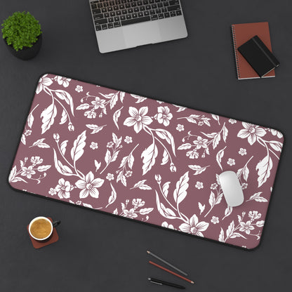 Mauve Floral Desk Pad (12x18, 12x22 or 16x32)