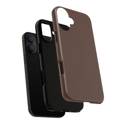 Chocolate Brown Tough Cell Phone Case Matte or Glossy Protective Case iPhone Samsung