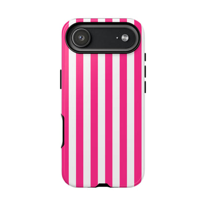Pink Stripe Tough Phone Case for iphone or Samsung