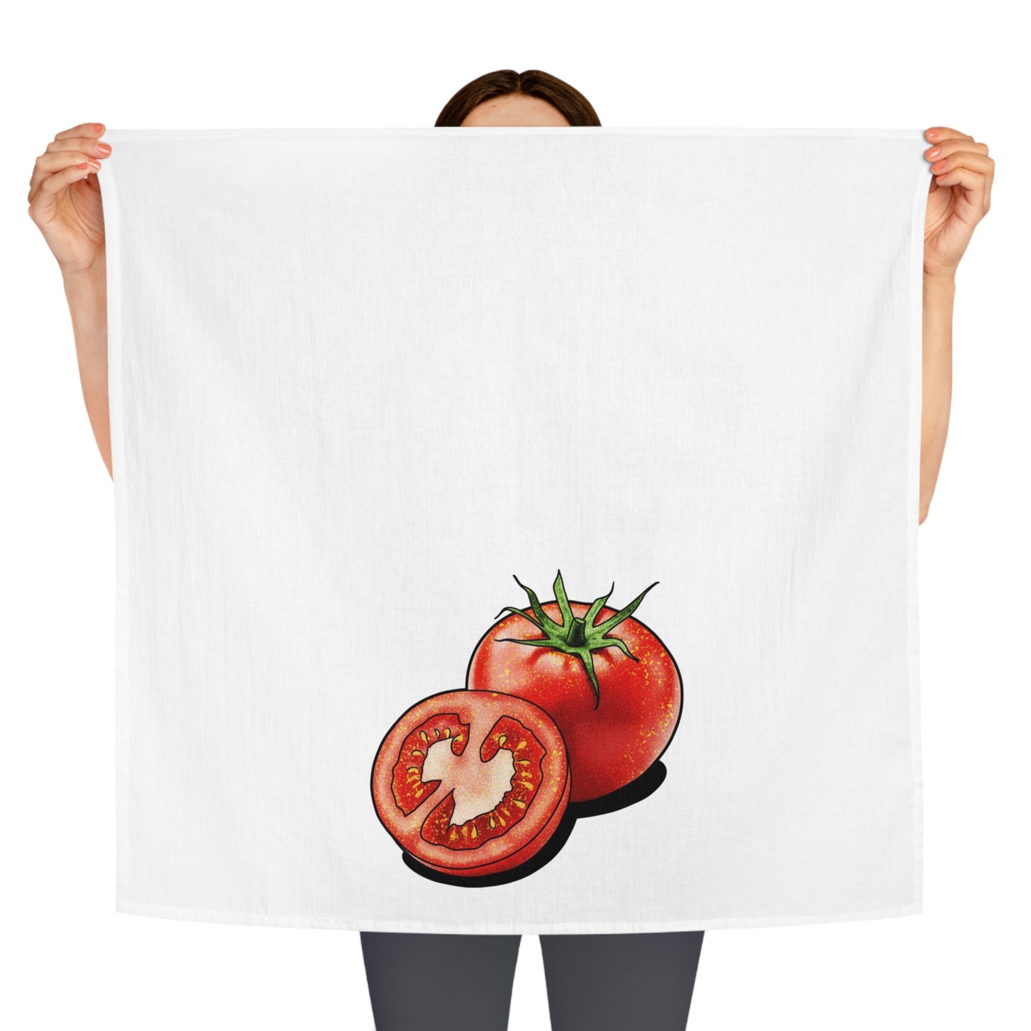 Tomato Kitchen Tea Towel Cotton Dish Towel Vegetable Design Decorative Towel
