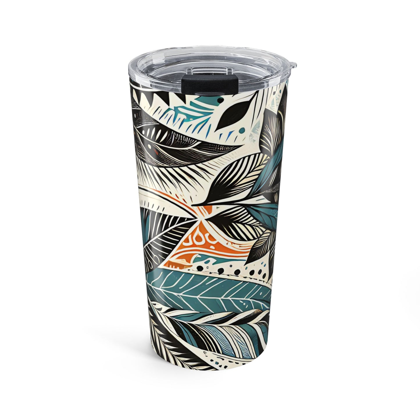 Botanical Leaves Blue 20 oz Tumbler